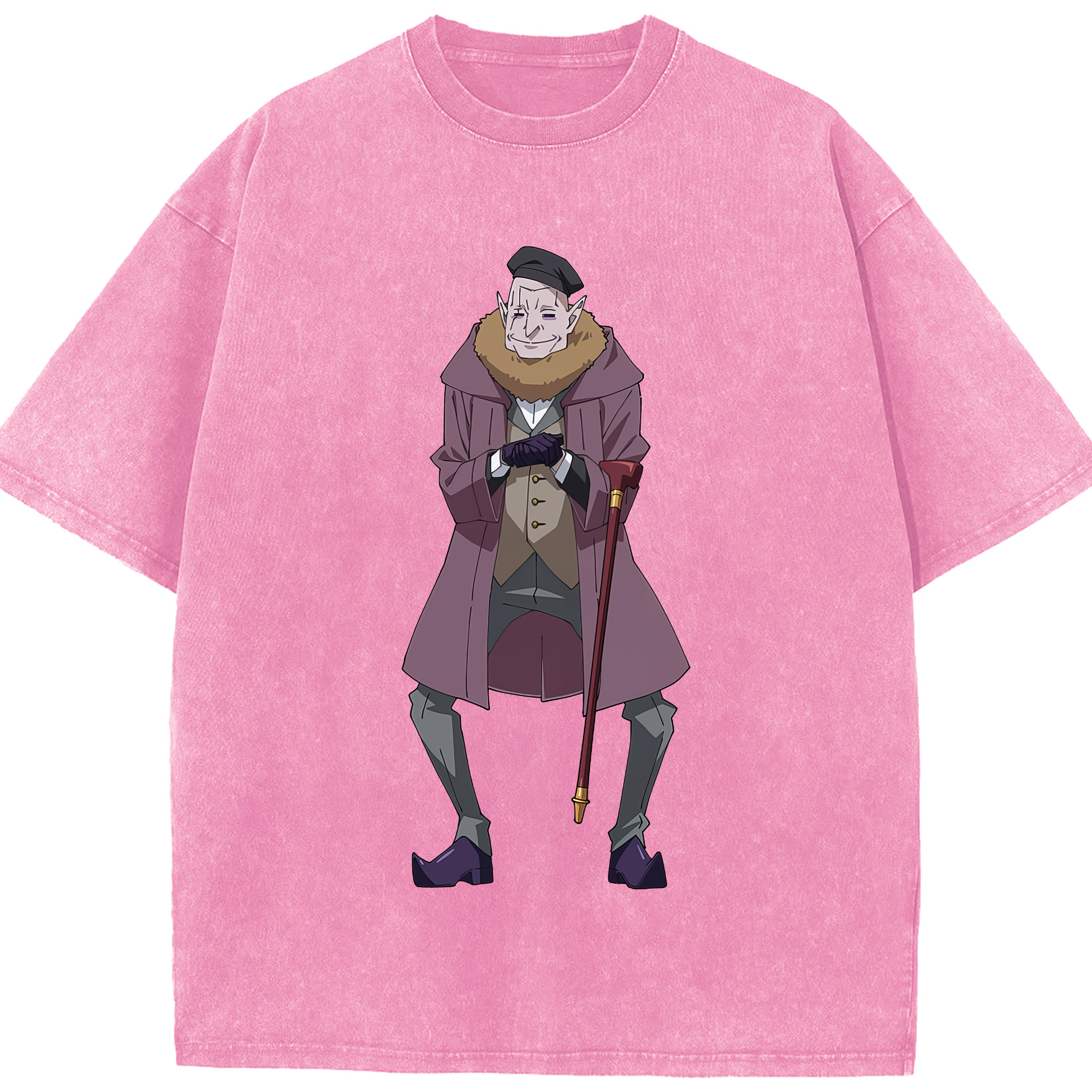 （画像用） 転スラ Regarding Reincarnated to Slime 綿100% ヴィンテージ風 半袖Tシャツ（フロントプリント）